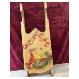 Decorative wooden holiday sled
