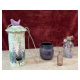 4 pc. ceramic or porcelain hanging birdhouse or