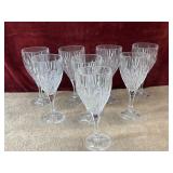 8 pc. vintage clear crystal stemware resembles