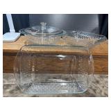 Anchor Hocking Basketweave glassware baking and