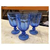 Vintage Libbey DuraTuff Gibraltar Dusky Blue iced