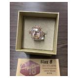 Pink and White Cubic Zirconia Ring