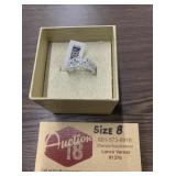 Rhodium Over Sterling Silver Ring