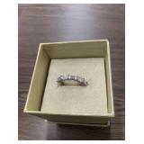 Rhodium Over Sterling Silver Ring