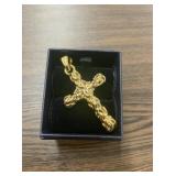 14K Gold Justinian Cross Pendant