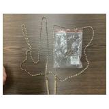 White Crystal Gold Tone Convertible Necklace