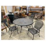Outdoor Metal Table w/ 4 Chairs