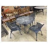 Metal Outdoor Table w/ 4 Chairs