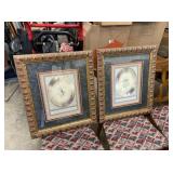 Set of 2 Framed Bird Plate Prints