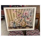 Framed Flowers in Vase Print