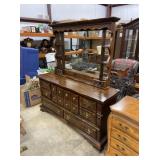 Vintage 8 Drawer Dresser w/ Mirror