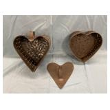 Antique Heart Shaped Cheese Molds