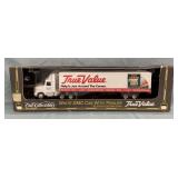 Ertl White GMC Cab with Trailer True Value Diecast