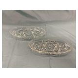 Vintage Early American Prescut Oval Relish Dish