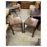 Set of 2 Wood Side Tables