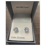 New Directions 10K Cubic Zirconia Stud Earrings