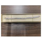 White CZ Sterling Silver Bracelet 40.60ctw