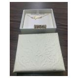 Yellow Gold Over Sterling Silver Cross Necklace