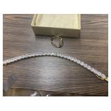 Sterling Silver Braclet with 18K Gold Plated Ring