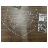 Sterling Silver Popcorn Link Chain Set Of Two