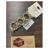 Erica Lyons Gold-Tone Ovals Stretch Bracelet