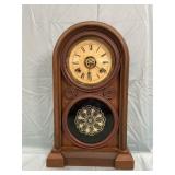 E. Ingraham & Company Mosaic Front Mantel Clock