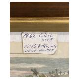 Hand Colored Print - 1862 Civil War - Vicksburg