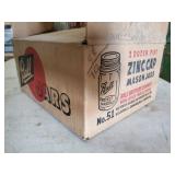 Full New Old Zink Lid Ball Jars in Box