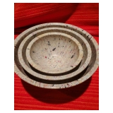 Brookpark Confetti Nesting Mixing Bowls, Vintage Melamine Brookpark Confetti Nesting Mixing Bowls, Vintage Melamine