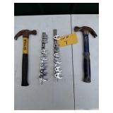 Claw foot wrenches, 2 hammers