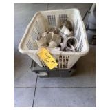 2 totes - PVC fittings, weather stripping