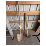shovel,axe, sledge hammer