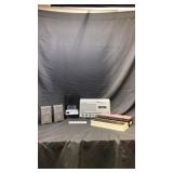 Cassette tapes cassette players and speakers