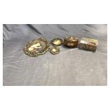 Vintage Ornate Italian Brass Frame & More