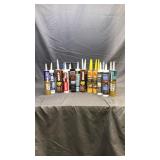Large lot of caulk and sealant