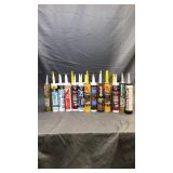 Large lot of caulk and sealant