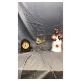 Clock candle stand and cookie jar