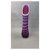 Fenton Plum Hobnail Opalescent Glass Vase