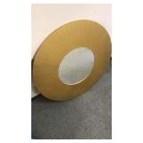 XL modern round framed wall mirror