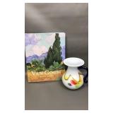 Van Gogh Taschen Book & Art Glass Vase