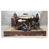 Antique Domestic Sewing Machine in case