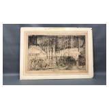 Antique Montparnasse Etching Signed Reinhold