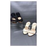 Michael Kors Crochet Tie Up Heels Size 9