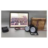 Vintage Italian Binoculars trail knife& more