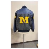 U of M Wolverineï¿½s Leather Bomber Jacket Large