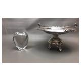 Simpson hall & miller compote basket & heart vase
