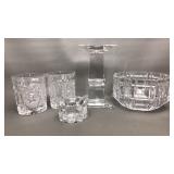 Fostoria old fashions crystal candlesticks & more