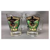 1972 kings island the demon glass mugs