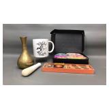 Brass India vase witchful thinking & more