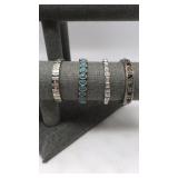 Vintage Speidel Stainless 14K & Costume Bracelets